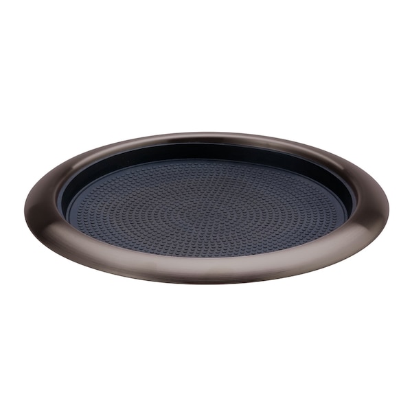 Service Ideas Tray with Removable Insert, 9" Round, Stainless Steel, Dark Tungsten TR119RIDT - main